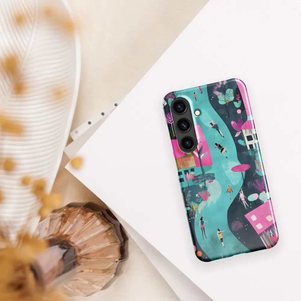 Whimsical Journey Through a Vibrant Landscape | Phone Case |  S24 | Snap Case | Glossy