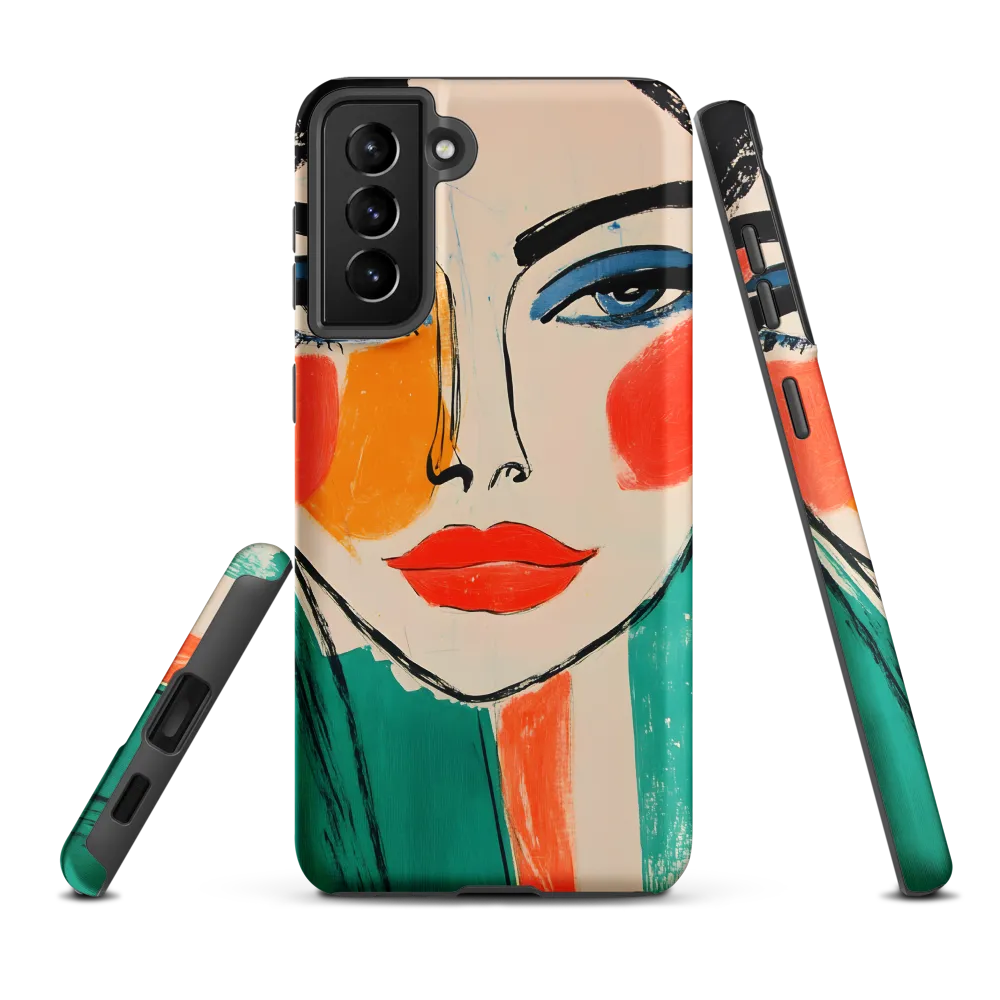 Vivid Portrait of a Modern Muse | Phone Case |  S21 Plus | Tough Case | Matte