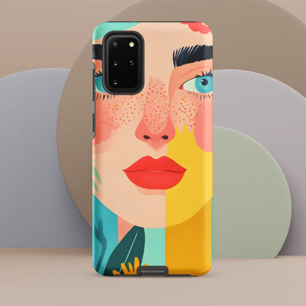 Floral Serenity: A Modern Portrait