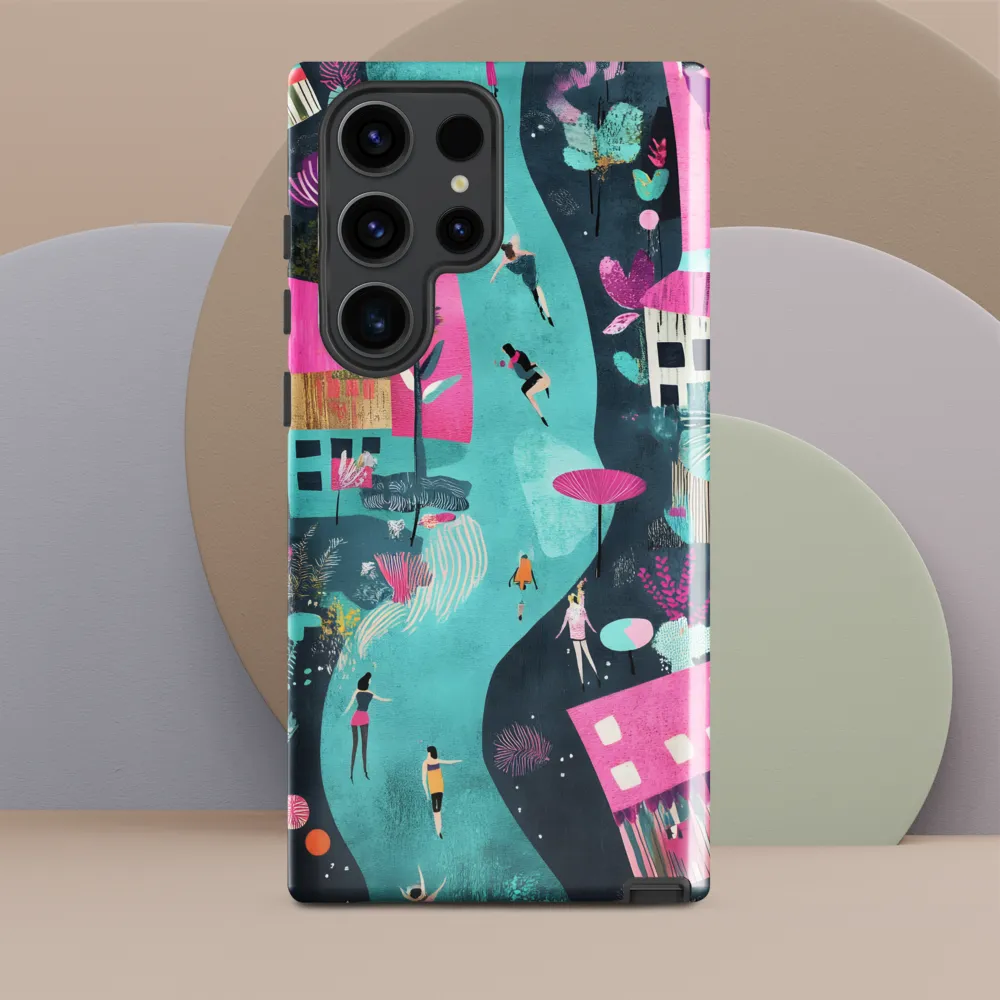Whimsical Journey Through a Vibrant Landscape | Phone Case |  S23 Ultra | Tough Case | Glossy
