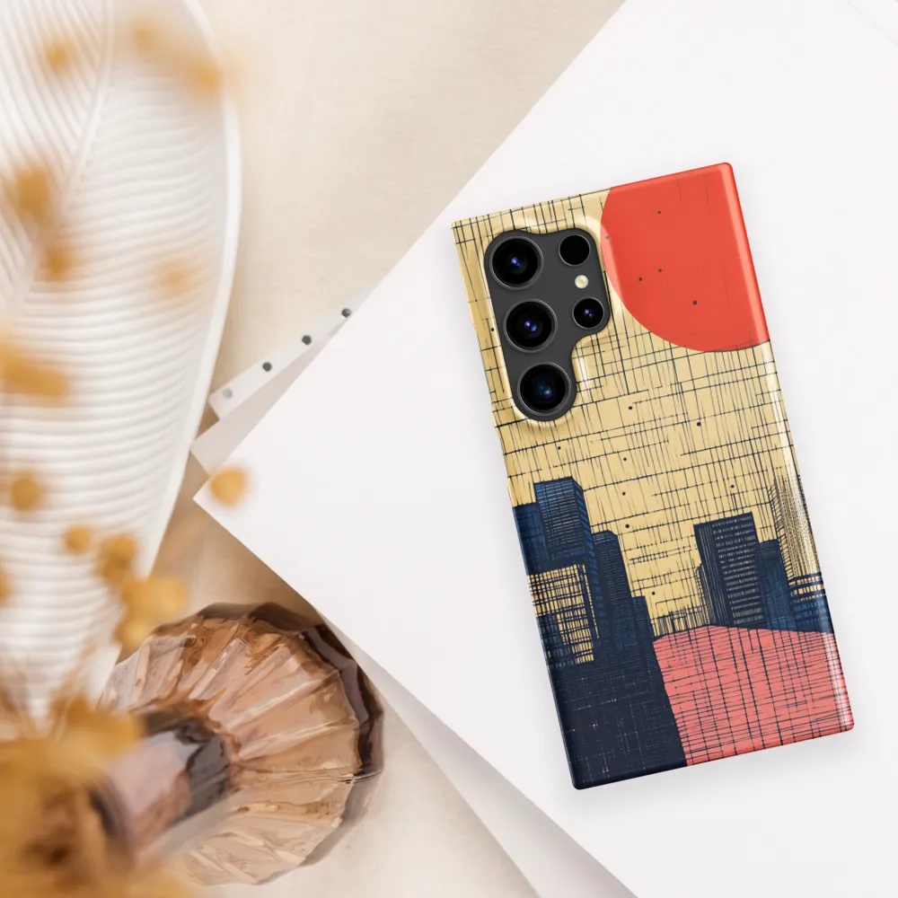 Urban Echoes: A Minimalist Cityscape | Phone Case |  S24 Ultra | Snap Case | Matte