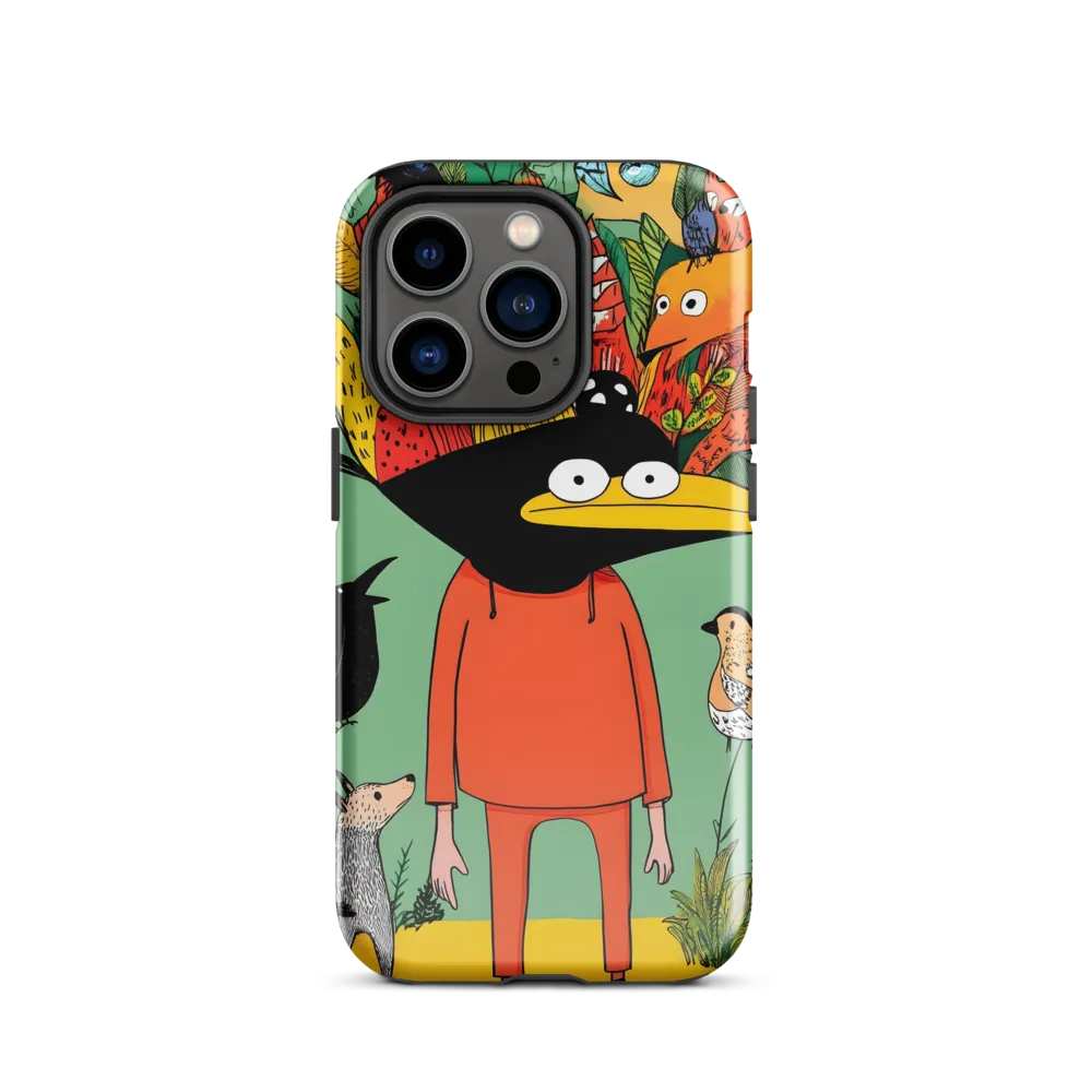 Whimsical Encounter in a Colorful Jungle