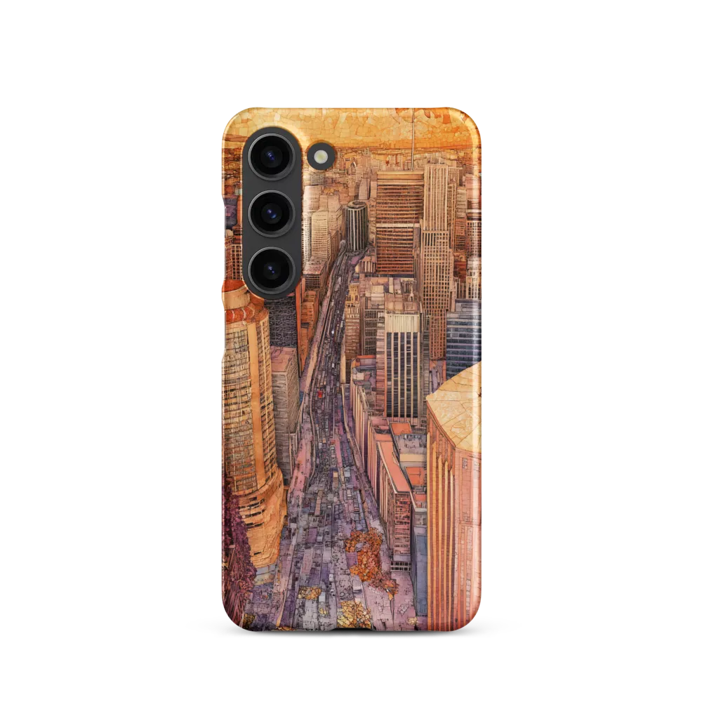 Mosaic Cityscape at Dusk