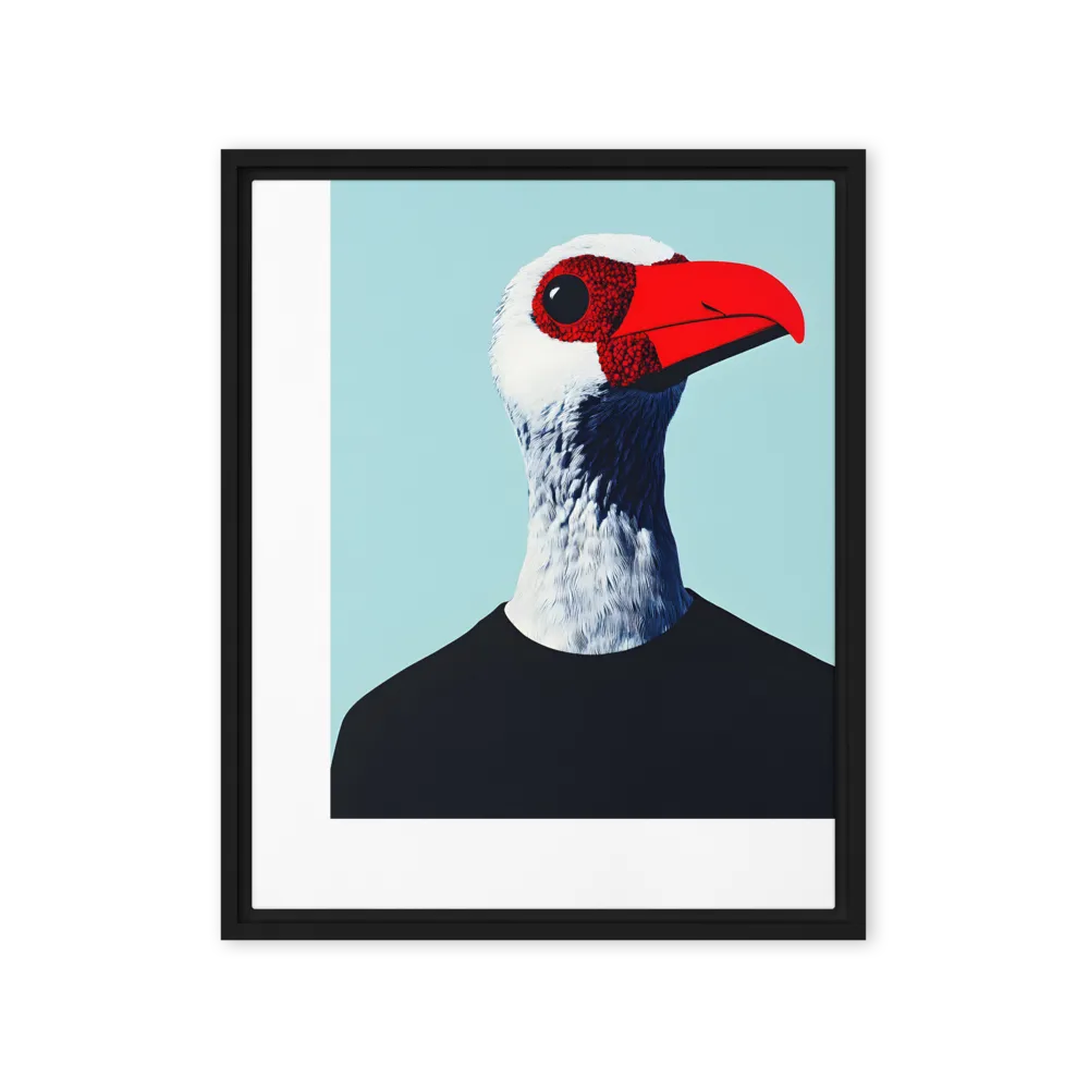 The Surreal Avian Portrait | Canvas with Black Frame | 16″×20″