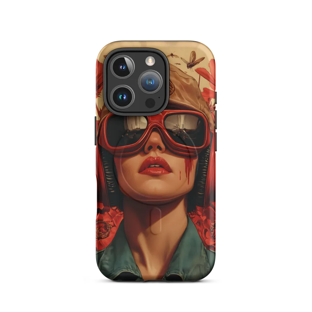 Defiant Portrait in a Floral Realm | Phone Case |  16 Pro | MagSafe® Tough Case | Matte
