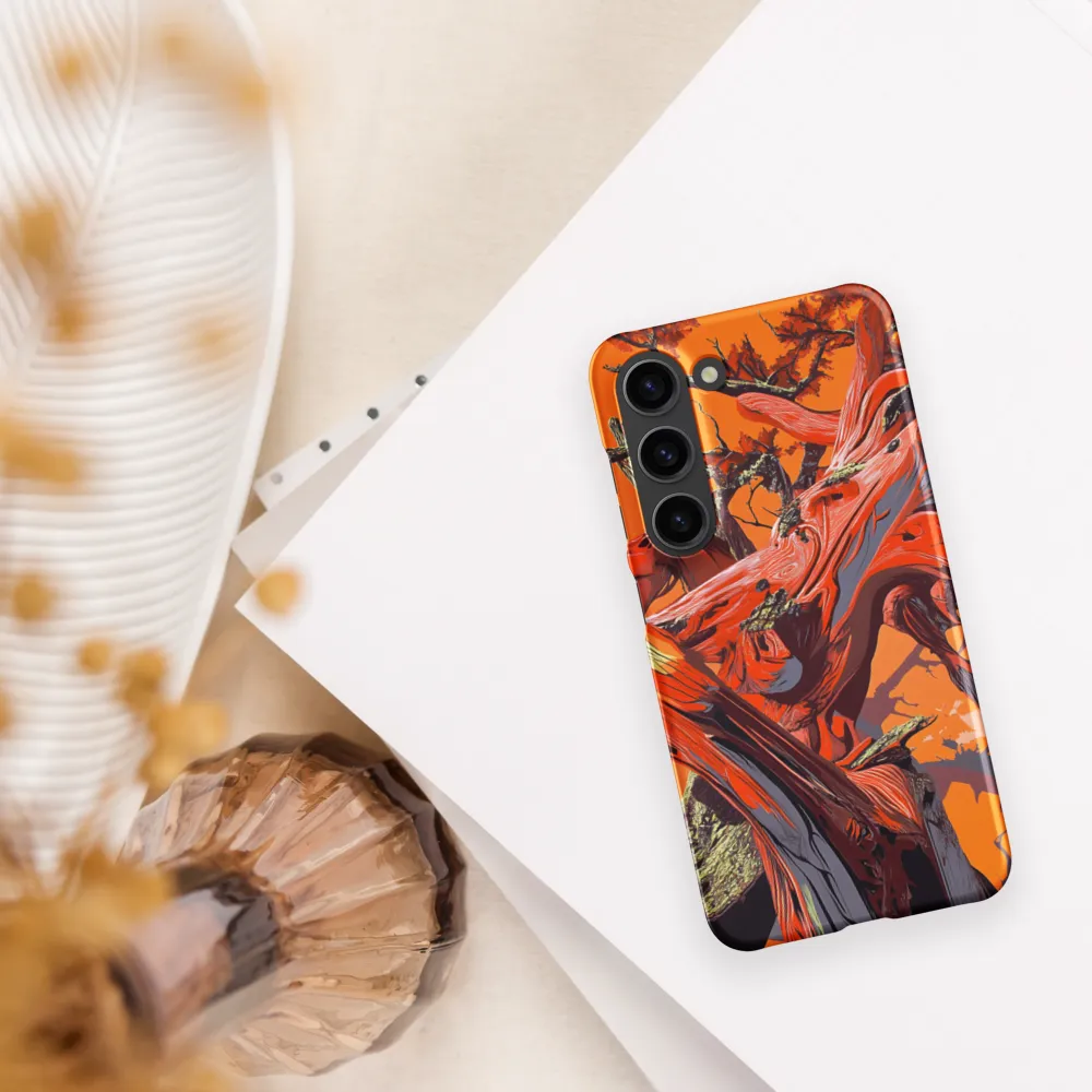Life in Motion: An Abstract Tree | Phone Case |  S23 | Snap Case | Matte