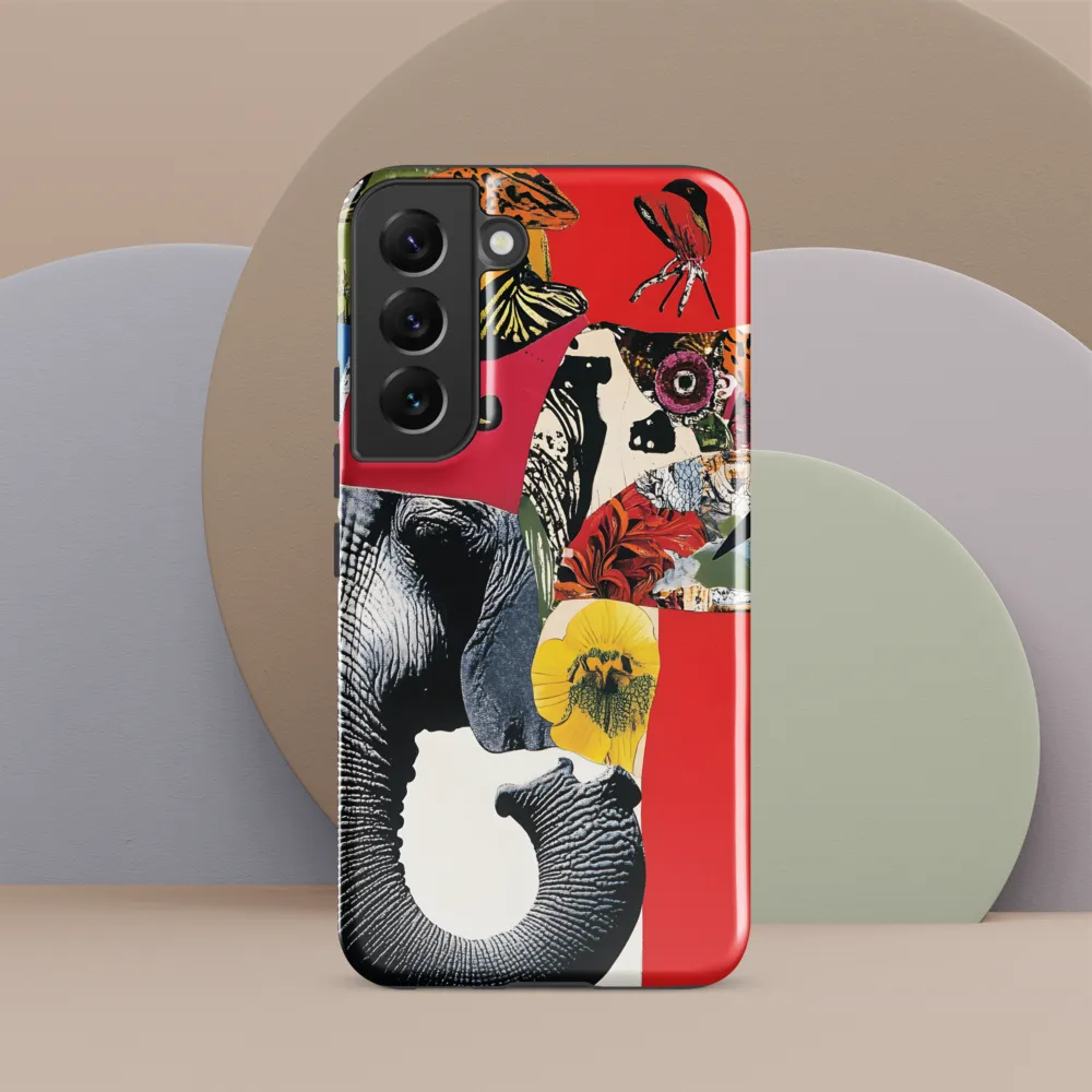 Whimsical Elephant: A Vibrant Collage of Life