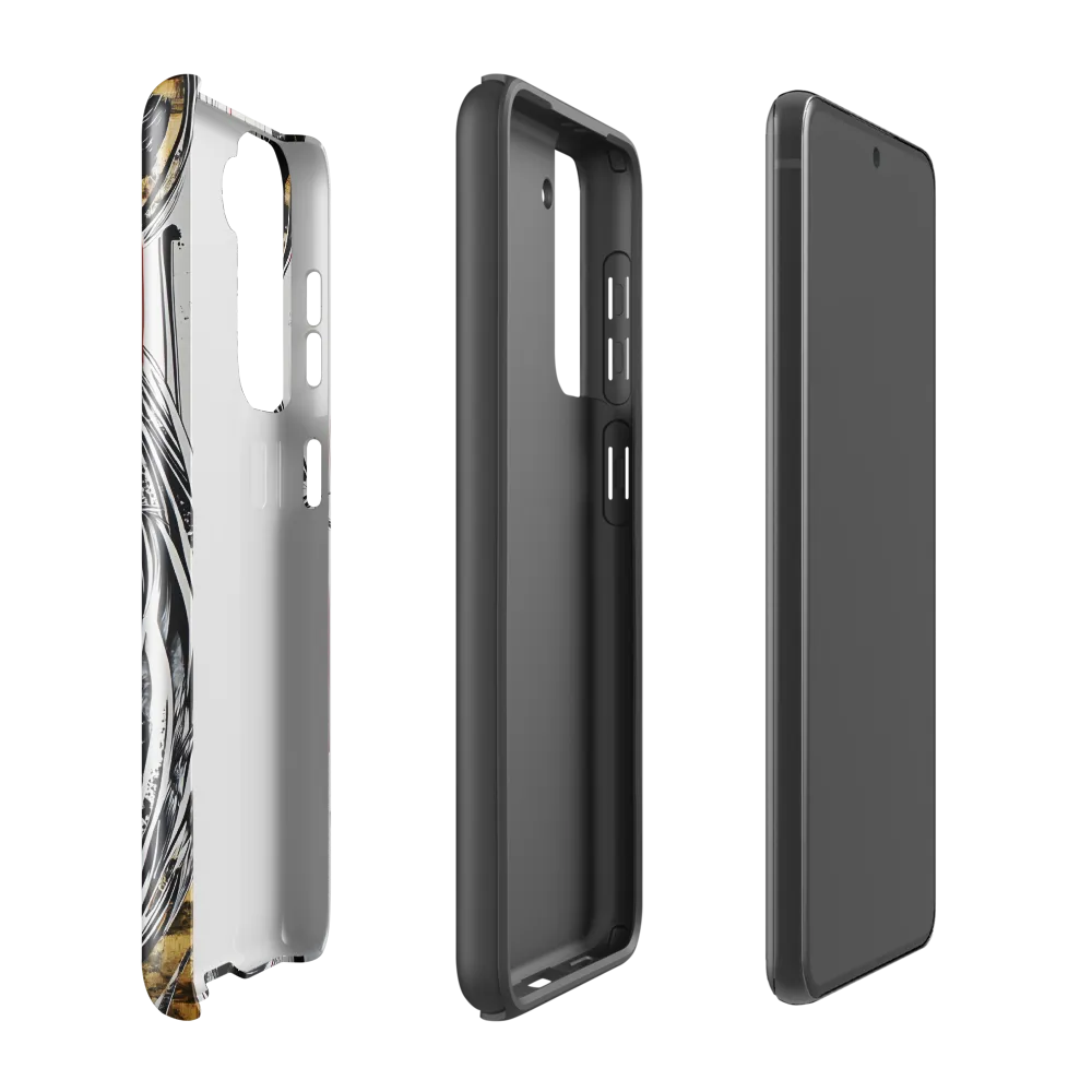 Ethereal Majesty: The Abstract Zebra | Phone Case |  S21 FE | Tough Case | Glossy