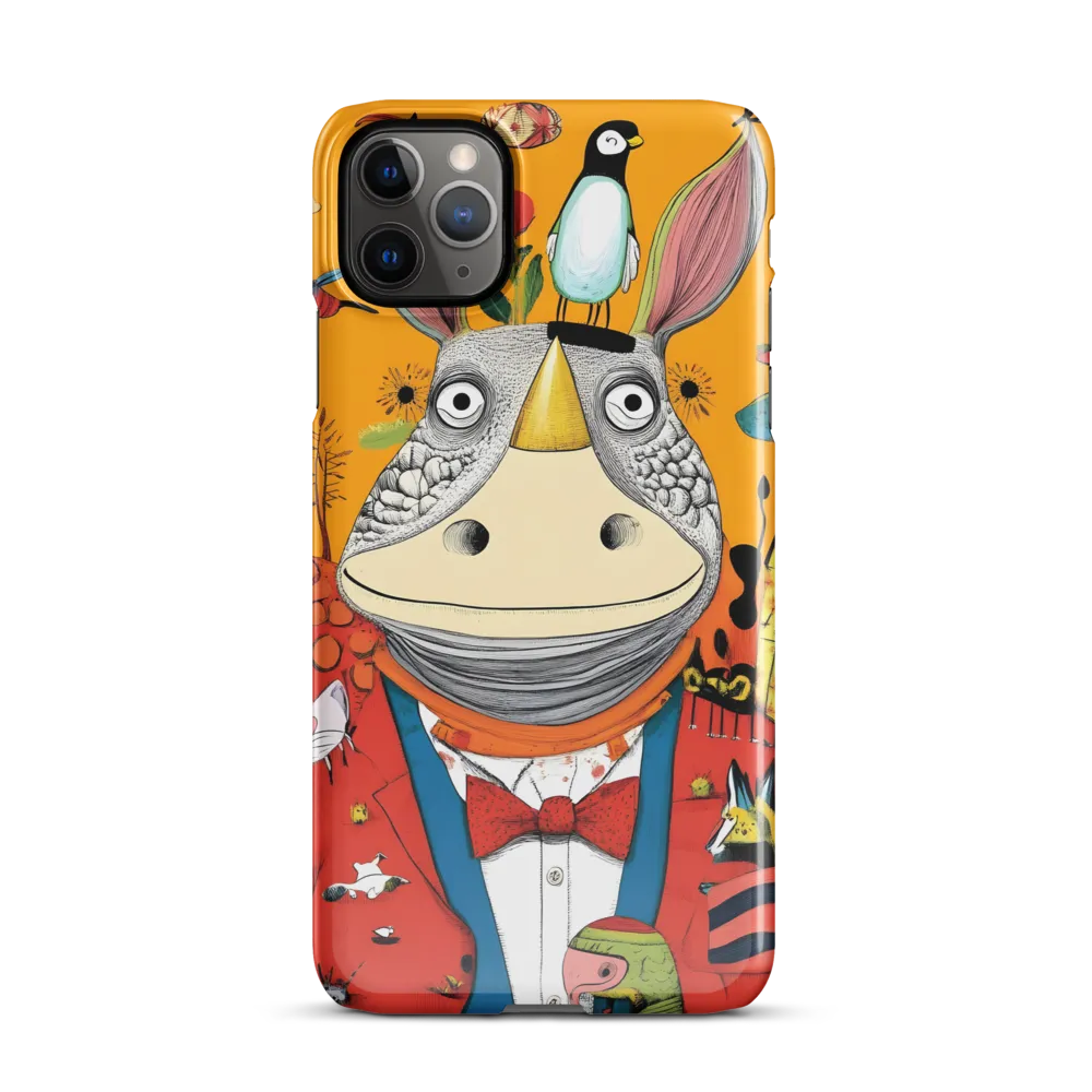 Whimsical Rhinoceros: A Playful Encounter | Phone Case |  11 Pro Max | Snap Case | Glossy