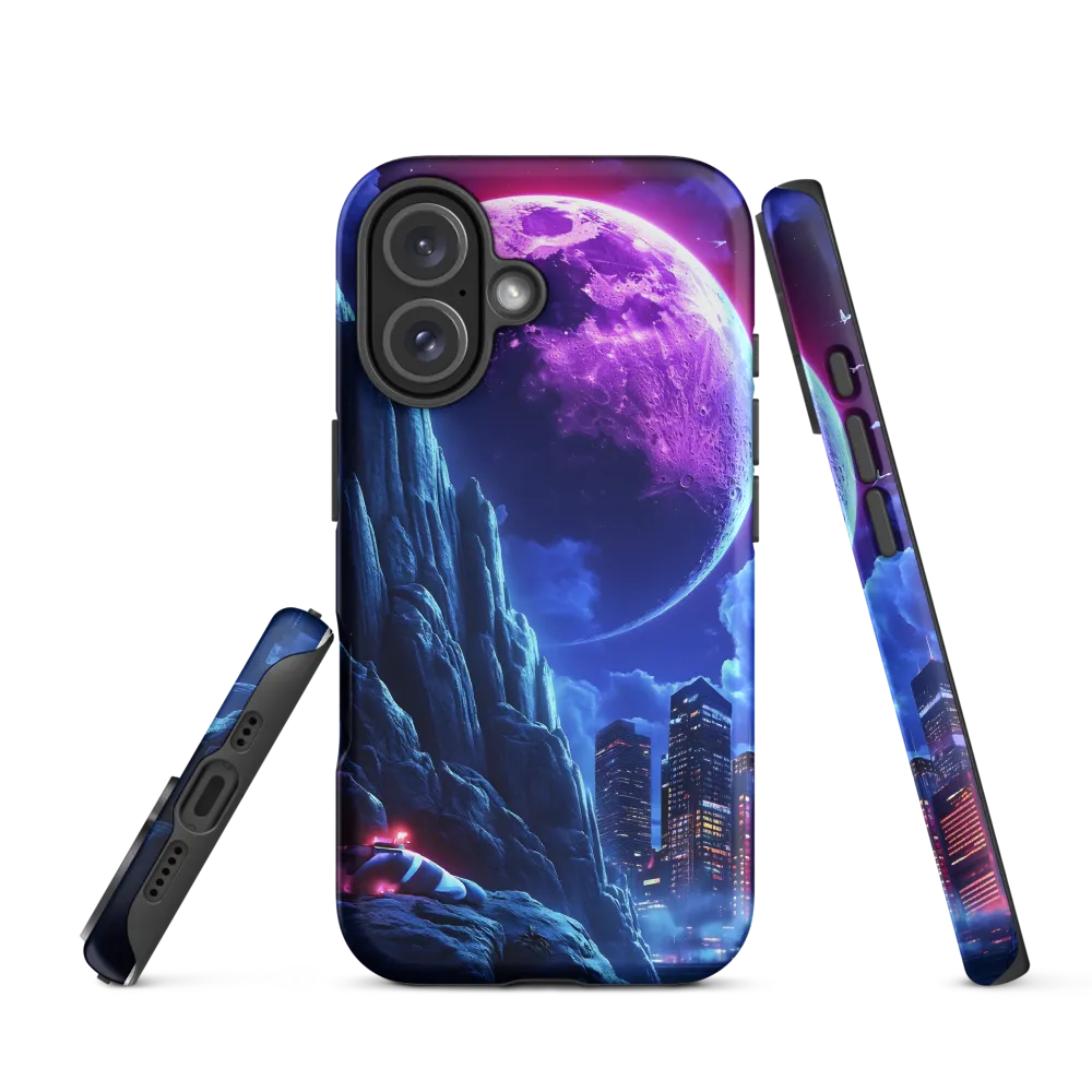 Celestial Dreams: A Futuristic Cityscape | Phone Case