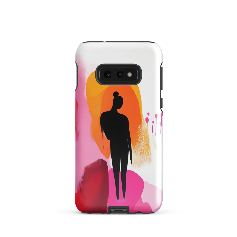 Silhouette in Colorful Abstraction