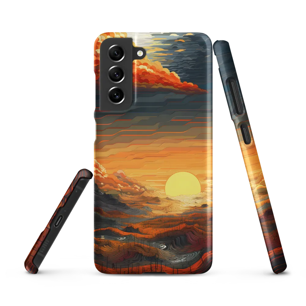 Ethereal Sunset: A Serene Landscape in Flowing Forms