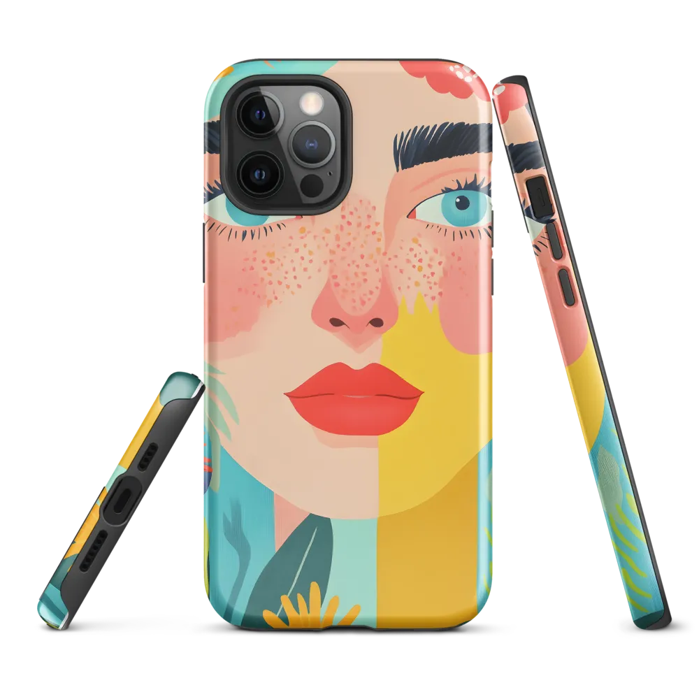 Floral Serenity: A Modern Portrait
