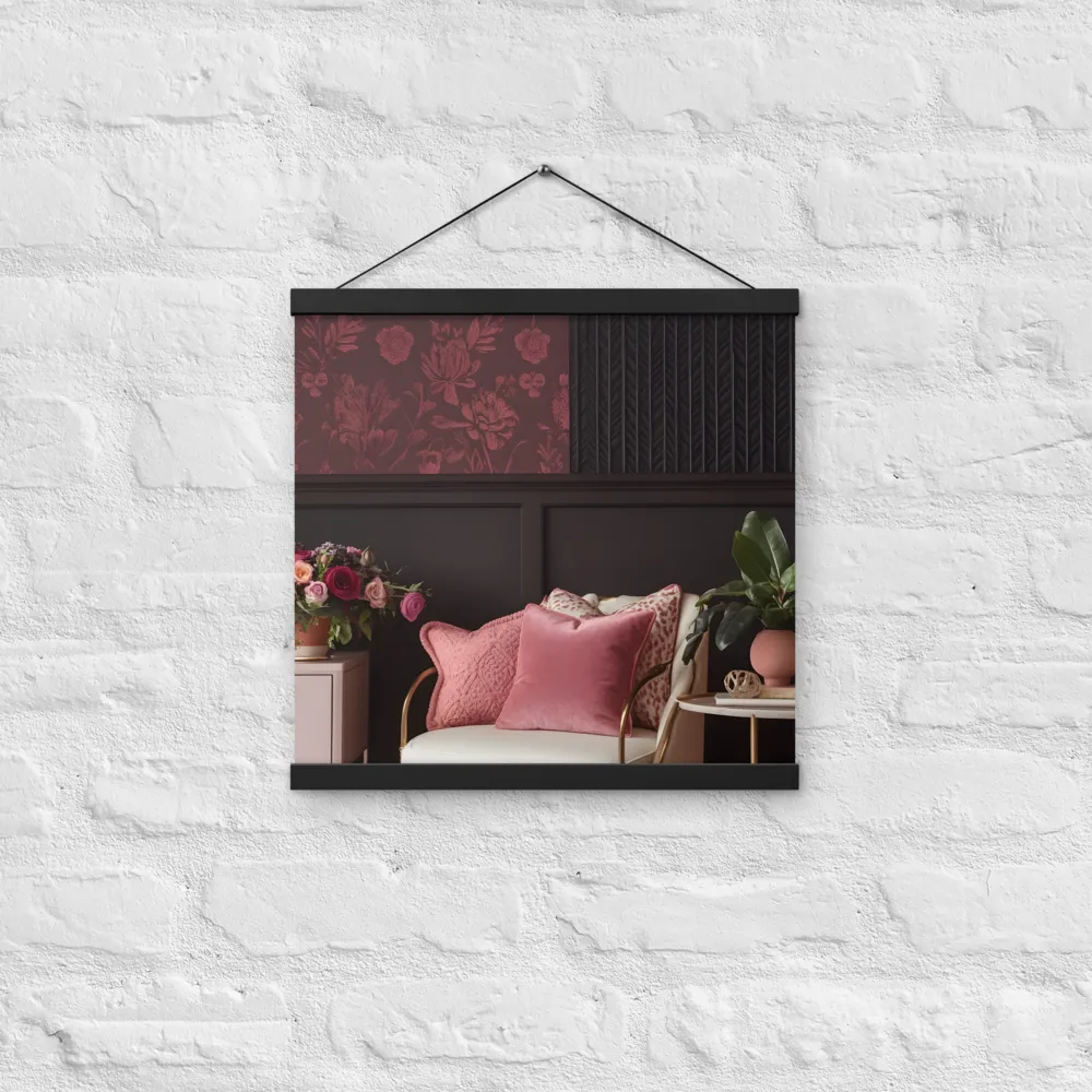 Elegance in Contrast: A Modern Interior Design | Poster With Black Wood Hanger | 16″×16″