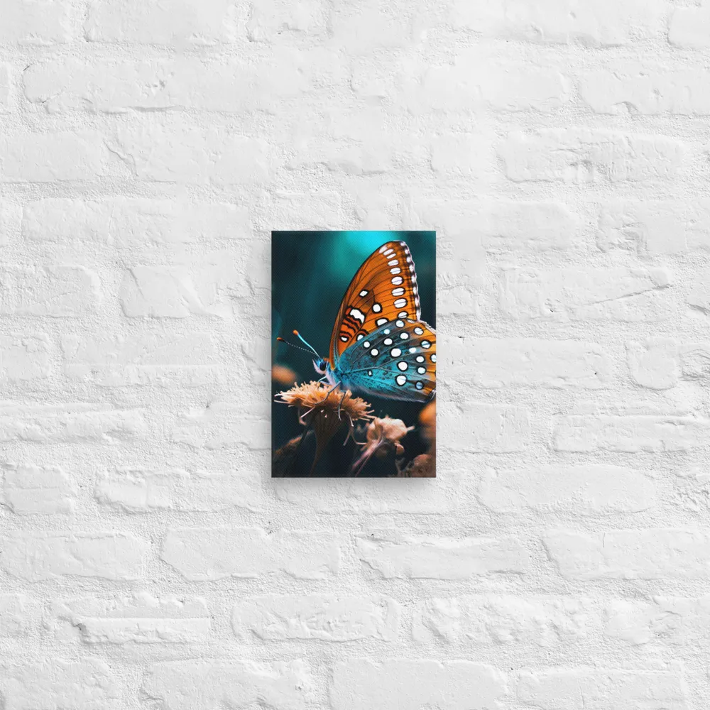 Whispers of Color: The Butterfly's Embrace | Canvas | 8″×12″