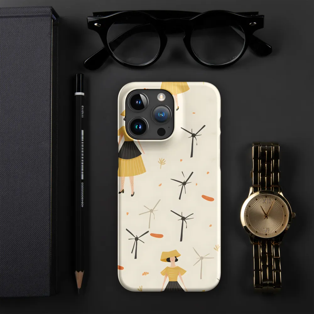 Whimsical Patterns of Nature and Femininity | Phone Case |  15 Pro Max | Snap Case | Matte