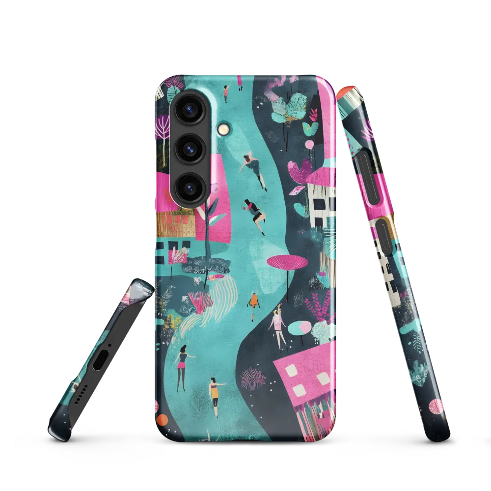 Whimsical Journey Through a Vibrant Landscape | Phone Case |  S24 | Snap Case | Glossy