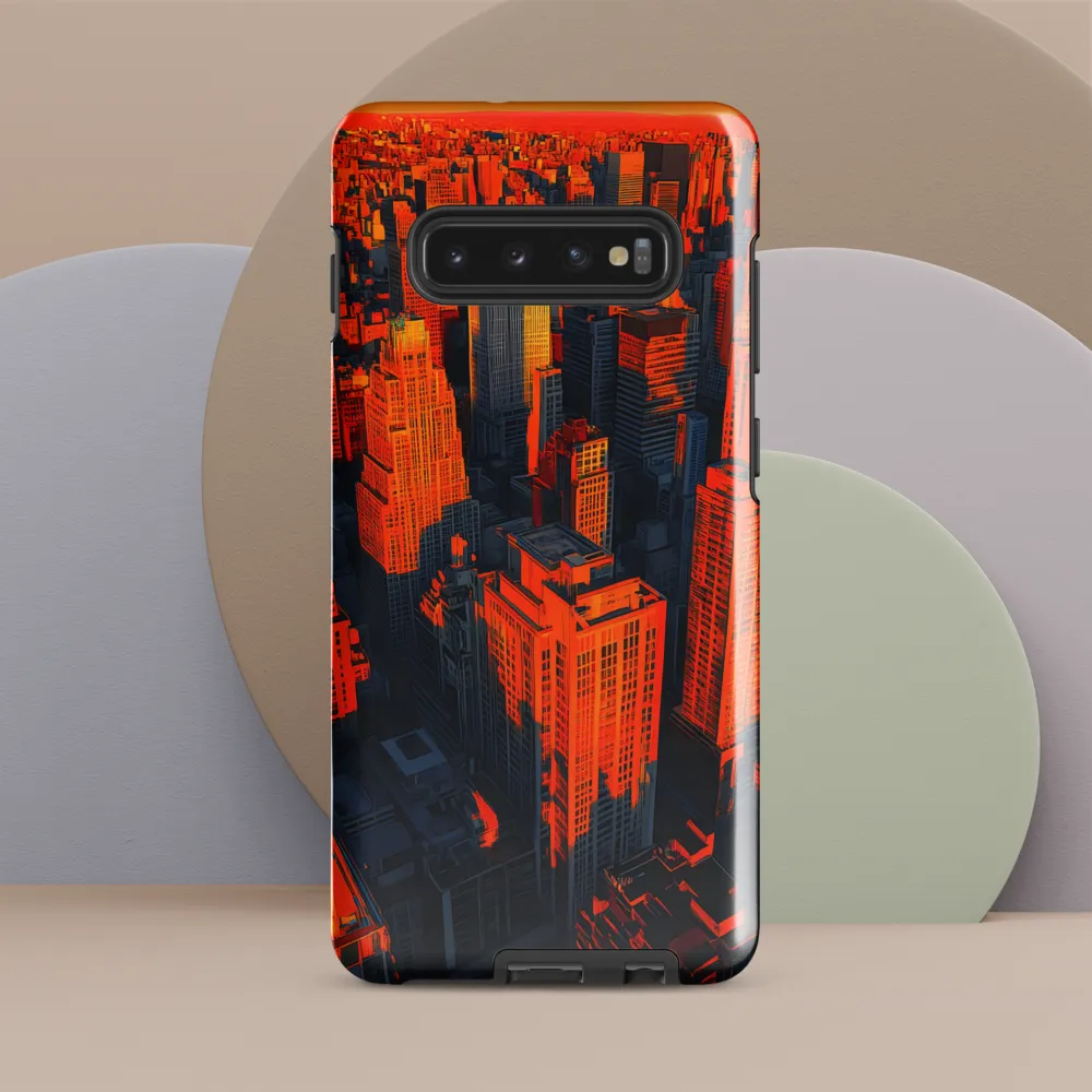 Urban Dawn: A Digital Ode to Skyscrapers | Phone Case |  S10 Plus | Tough Case | Glossy