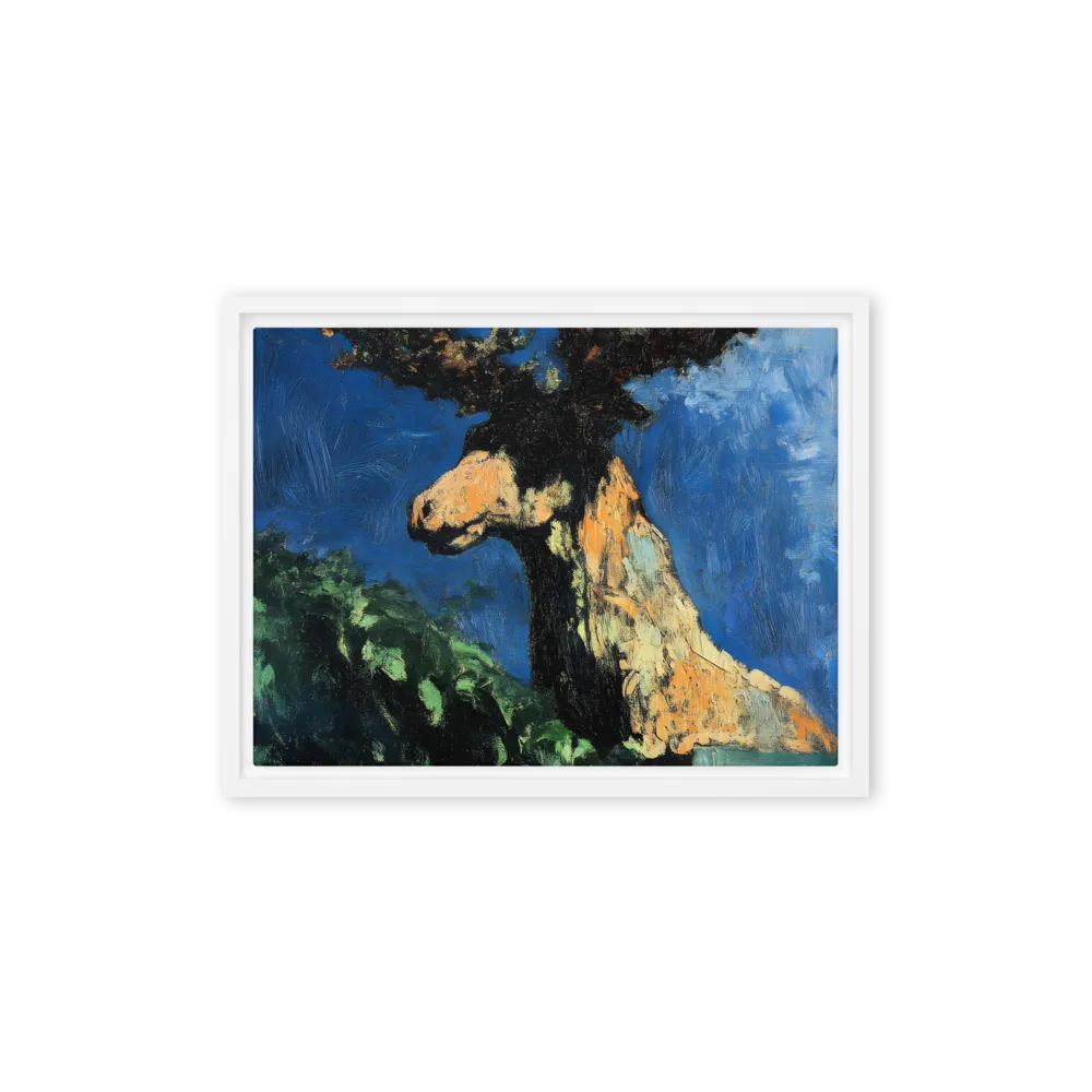 The Majestic Deer in Nature | Canvas with White Frame | 12″×16″