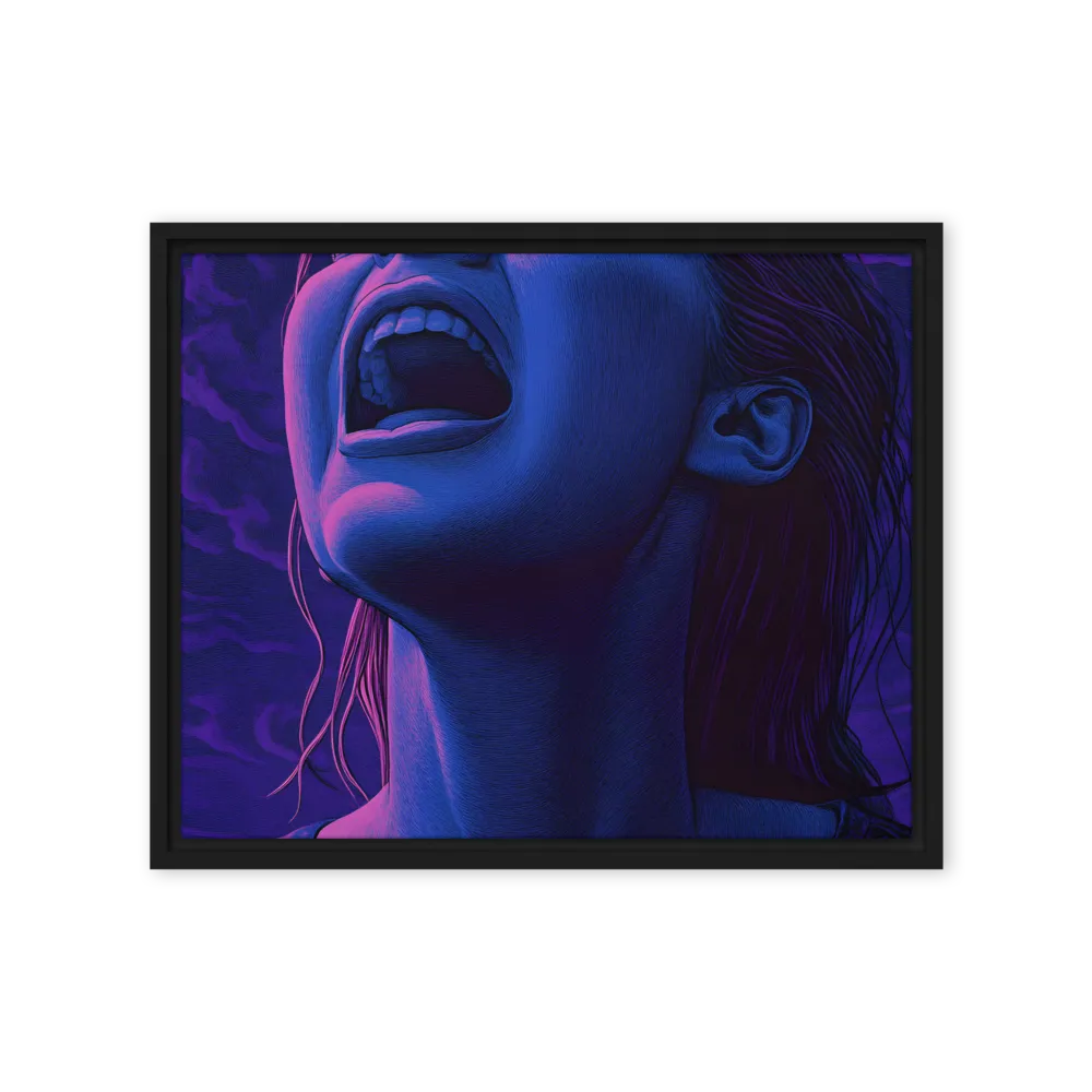 Echoes of Anguish | Canvas with Black Frame | 16″×20″