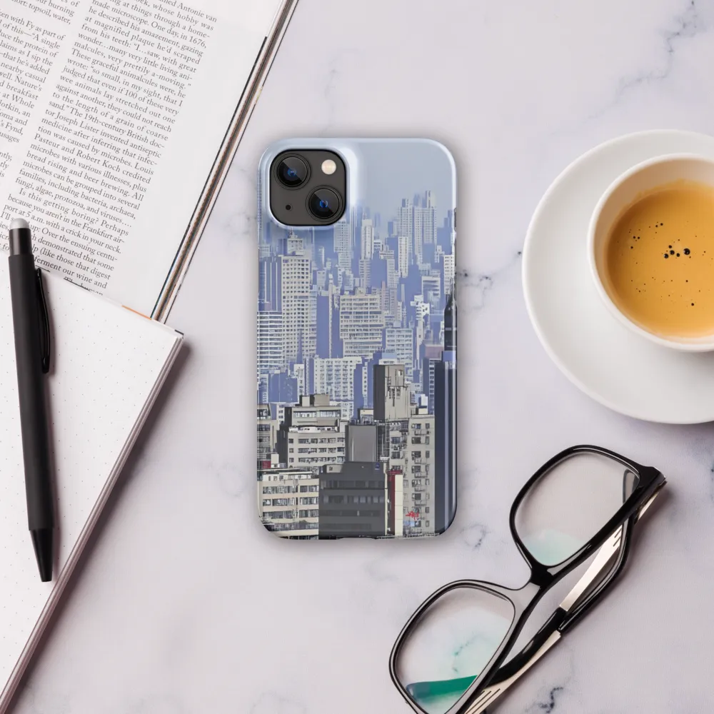 Urban Symphony: A Cityscape in Blues and Grays