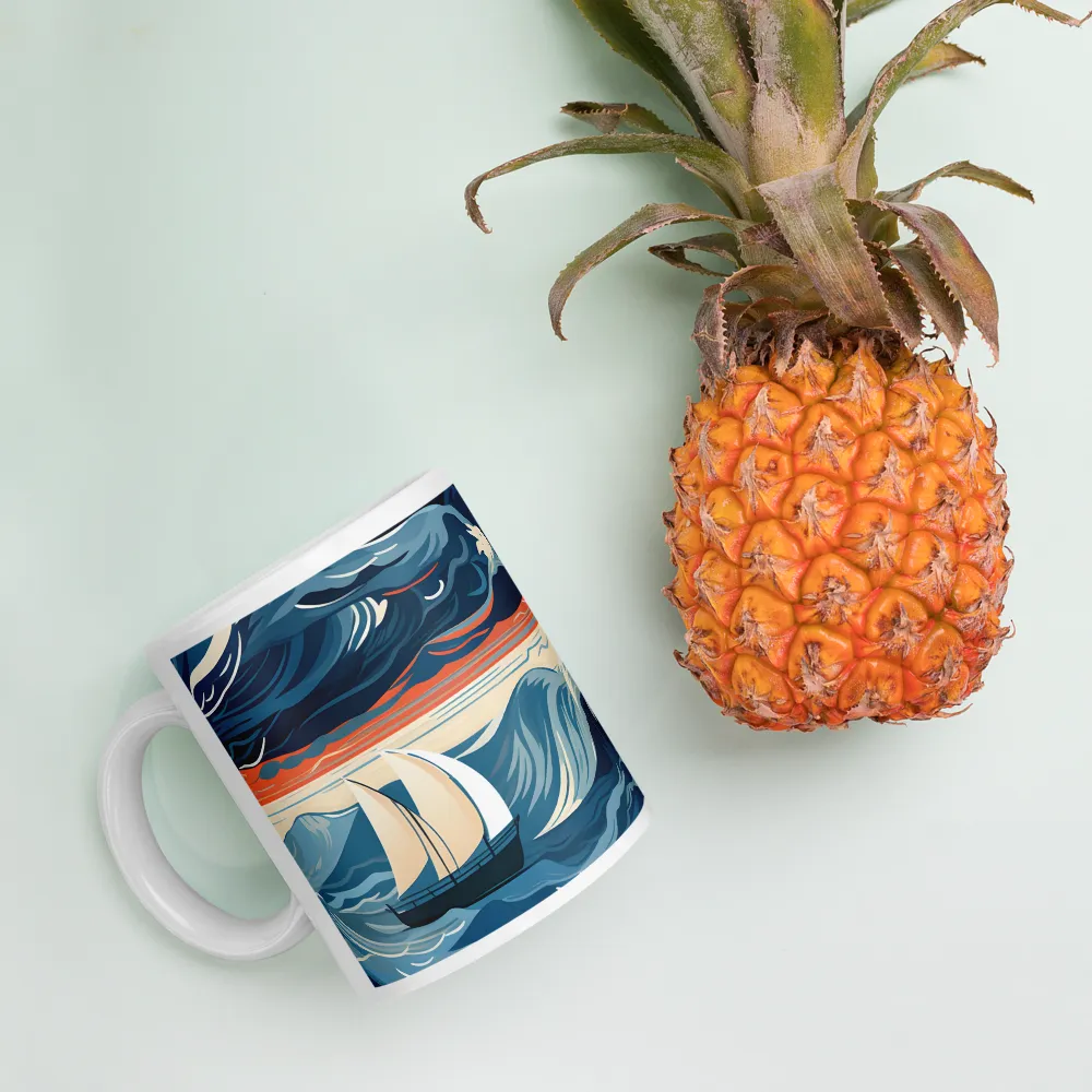 Ocean Whispers: A Voyage at Dusk | Mugs | Multiple Sizes & Colors