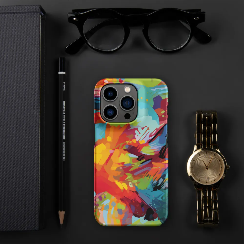 Colorful Lizard: An Abstract Adventure | Phone Case |  14 Pro | Snap Case | Matte