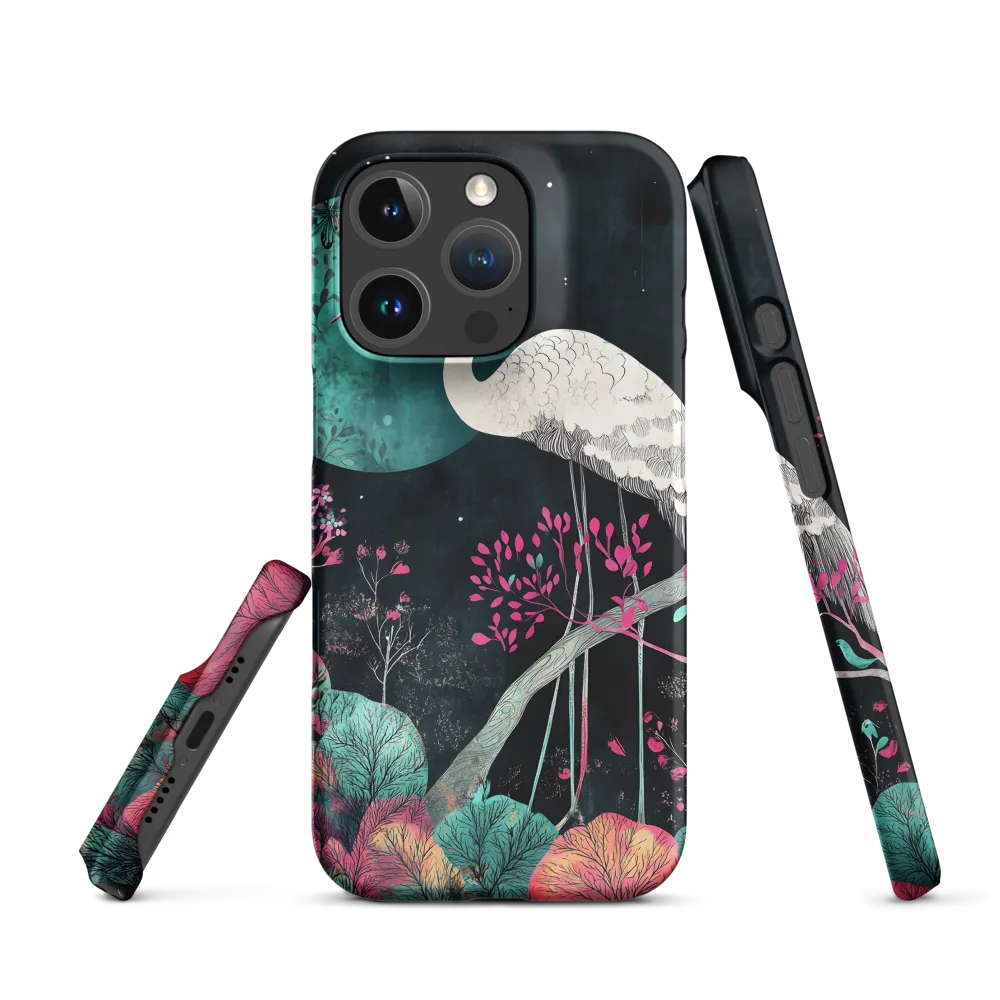 Ethereal Presence: Heron in a Floral Dreamscape