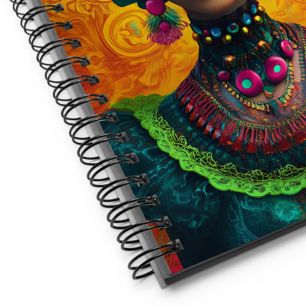 Feminine Elegance in Surreal Splendor | Spiral Notebook