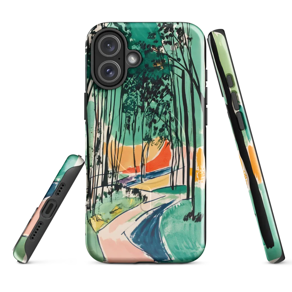 Winding Path Through the Forest | Phone Case |  16 Plus | MagSafe® Tough Case | Glossy