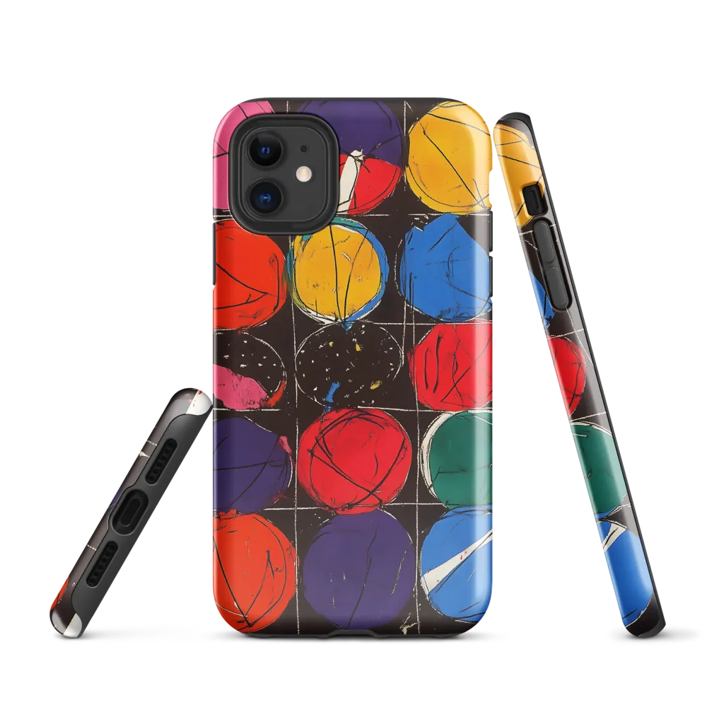 Colorful Circles in Abstract Harmony | Phone Case |  11 | Tough Case | Glossy