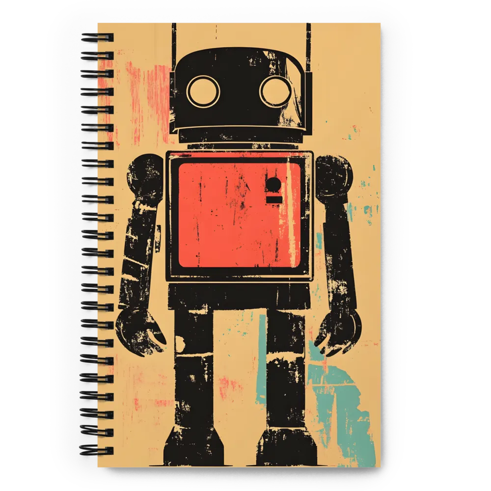 The Retro Robot | Spiral Notebook