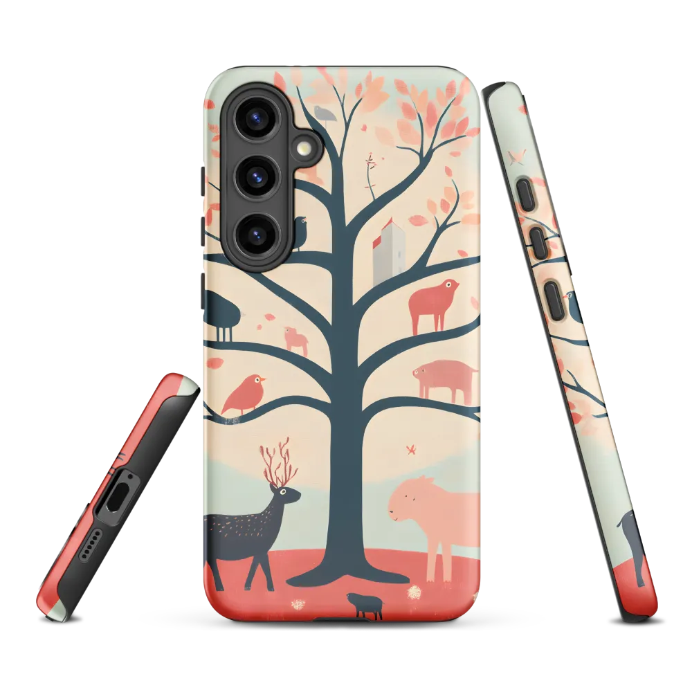 Whimsical Tree with Playful Creatures