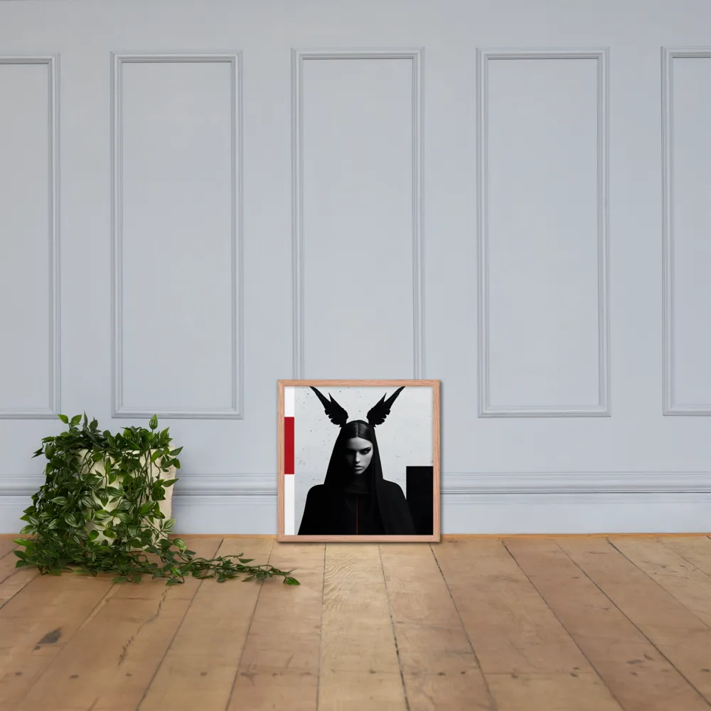 Whispers of Darkness | Poster with Red oak Frame | 18″×18″