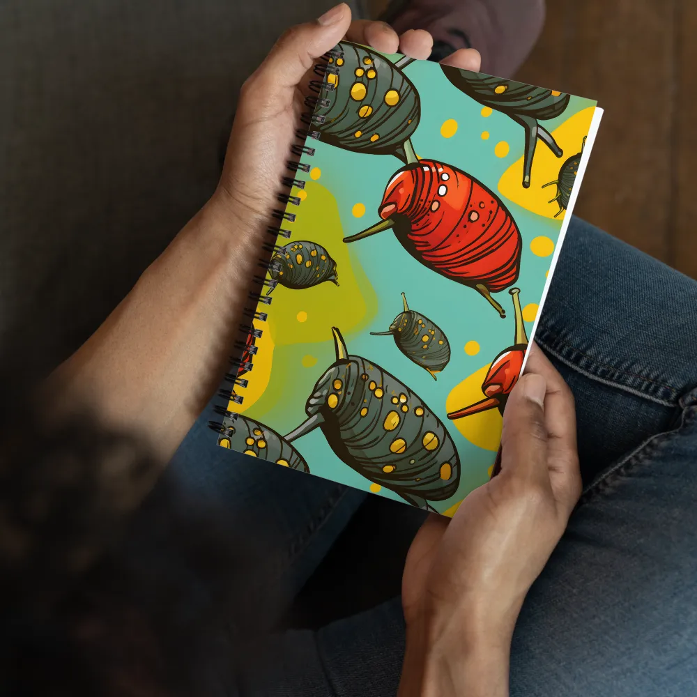 Whimsical Snails in Motion | Spiral Notebook