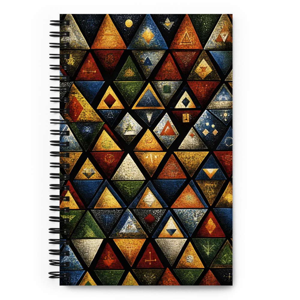 Dynamic Triangular Harmony | Spiral Notebook