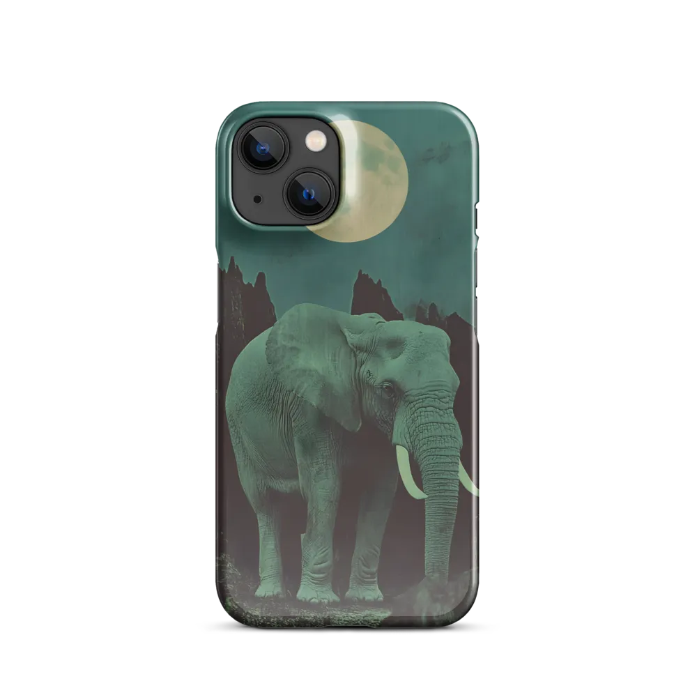Ethereal Presence: Elephant Under a Full Moon