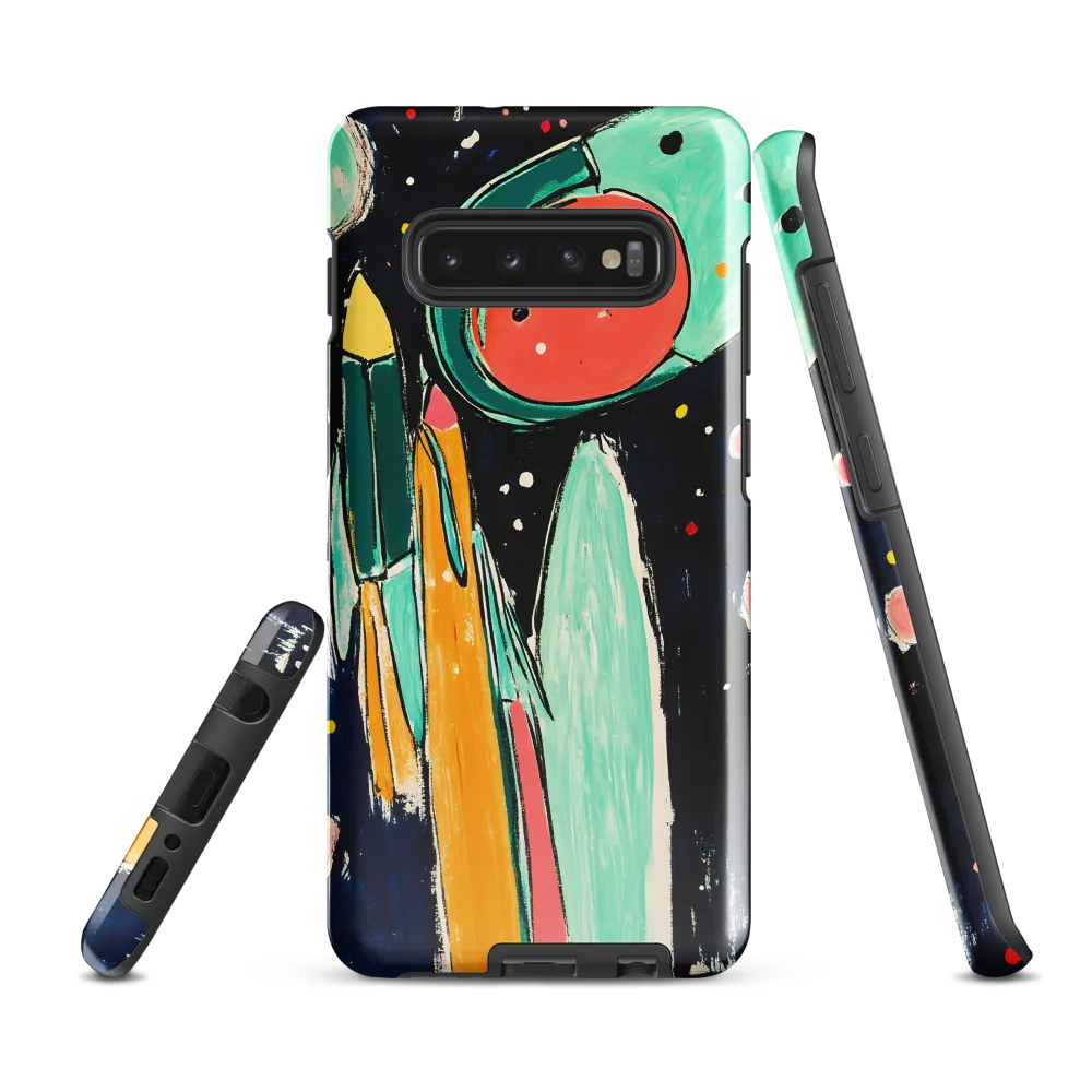 Playful Exploration of the Cosmos | Phone Case |  S10 Plus | Tough Case | Glossy