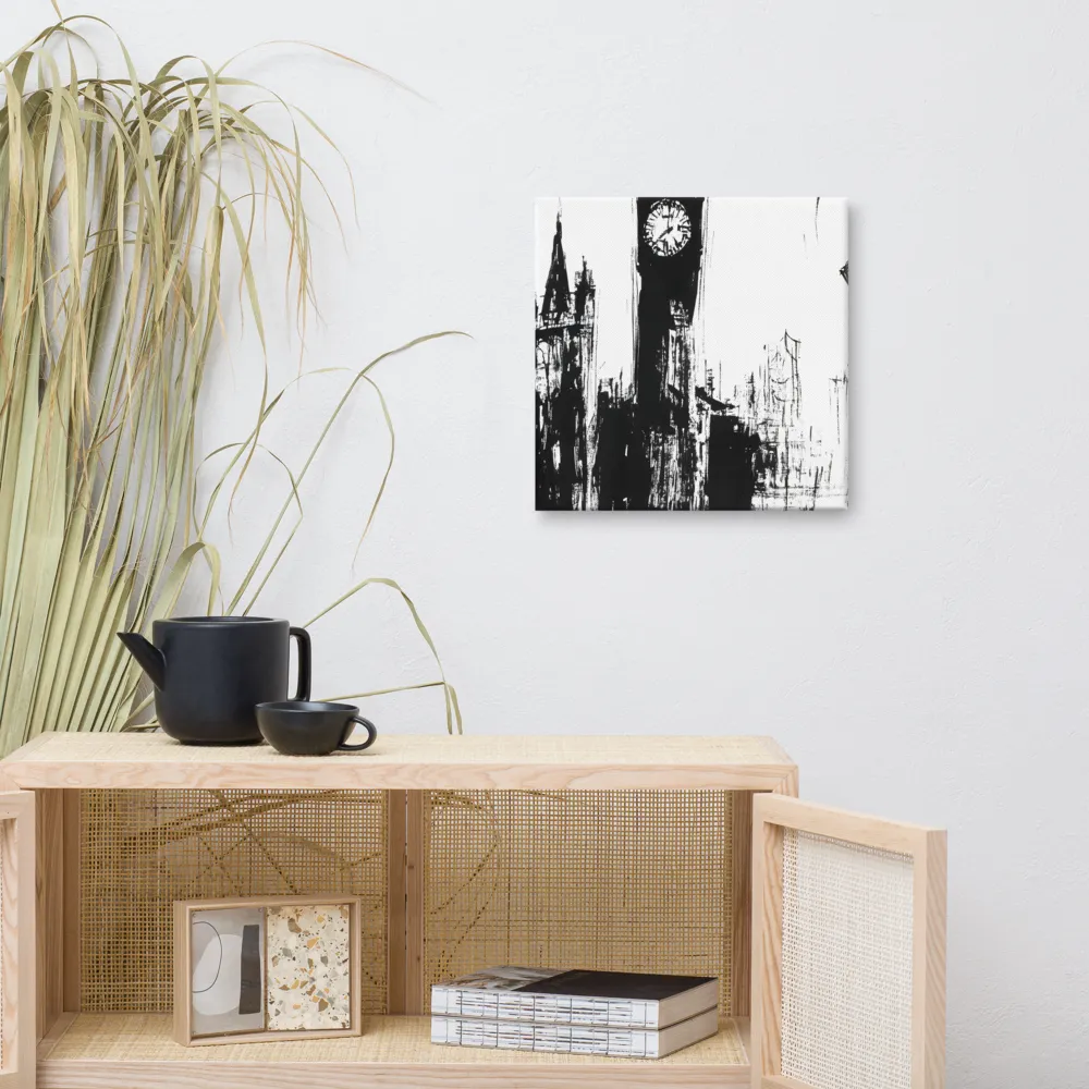 Clock Tower in Motion | Canvas | 16″×16″