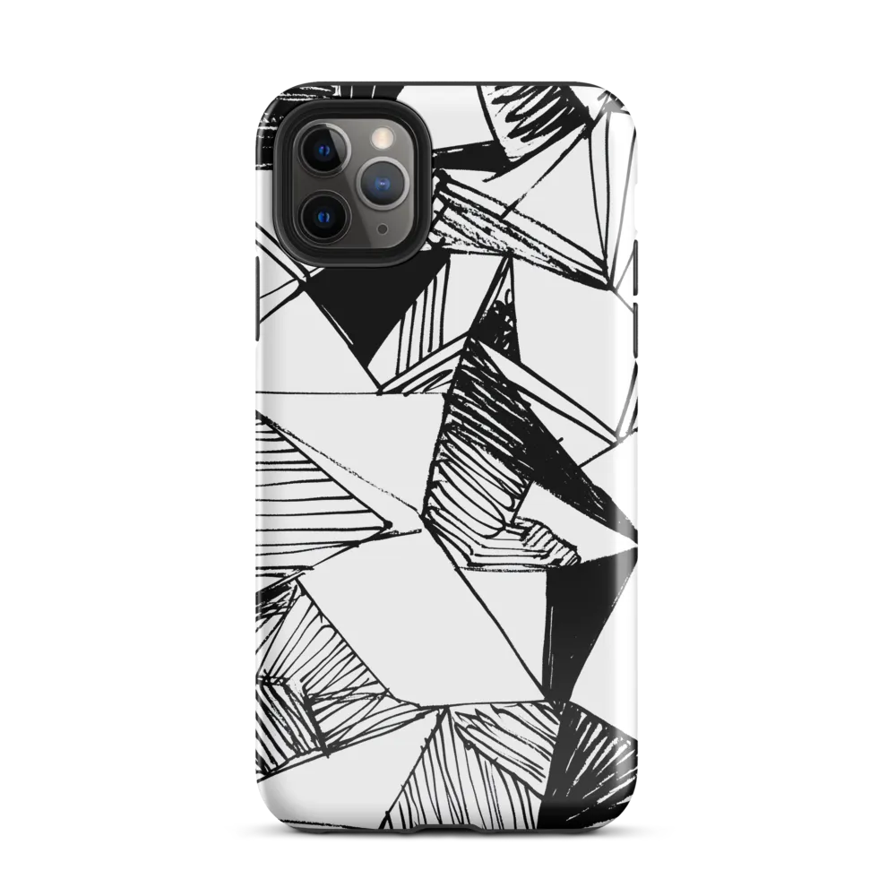 Dynamic Geometry in Ink | Phone Case |  11 Pro Max | Tough Case | Glossy