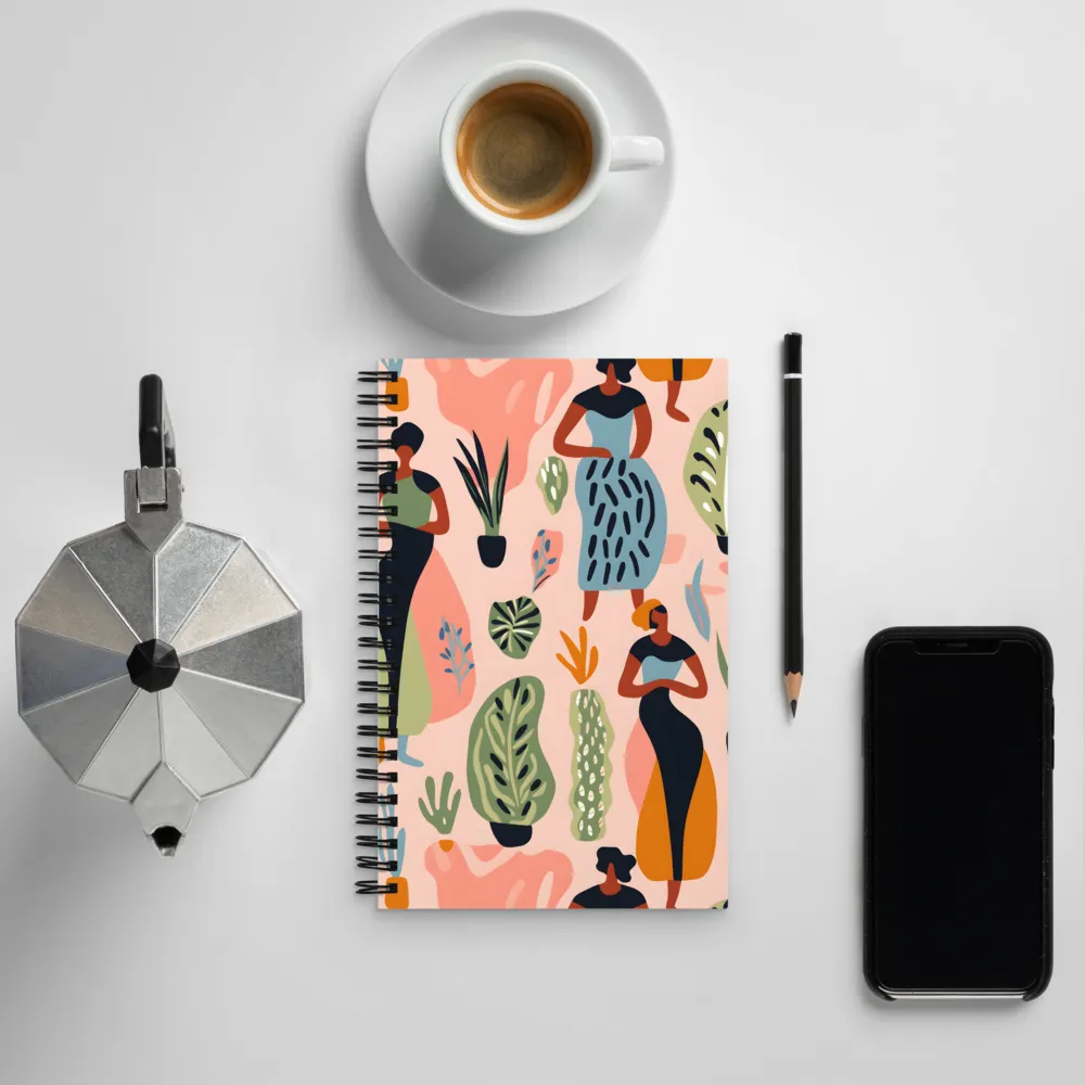 Harmony of Nature and Femininity | Spiral Notebook