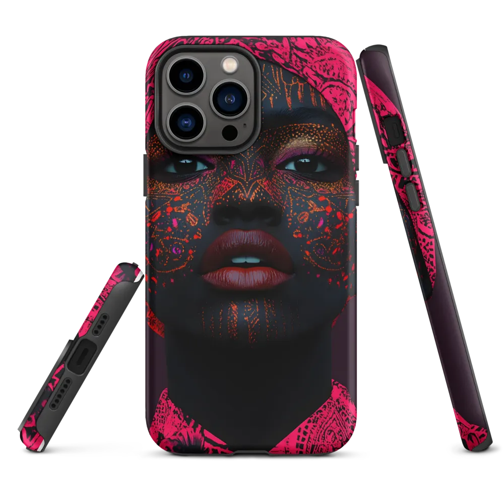 Neon Adornments: A Portrait of Cultural Expression