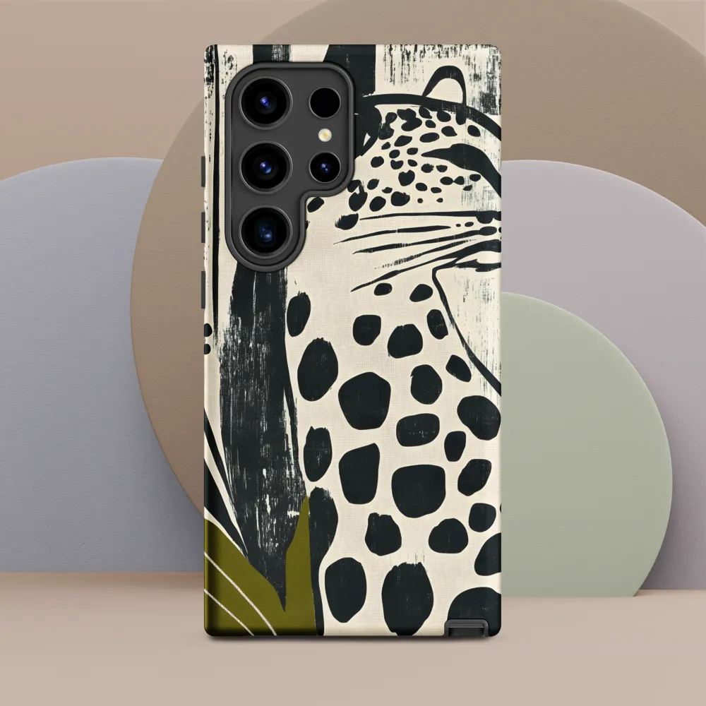Leopard in Silhouette: A Modern Appeal | Phone Case |  S24 Ultra | Tough Case | Matte