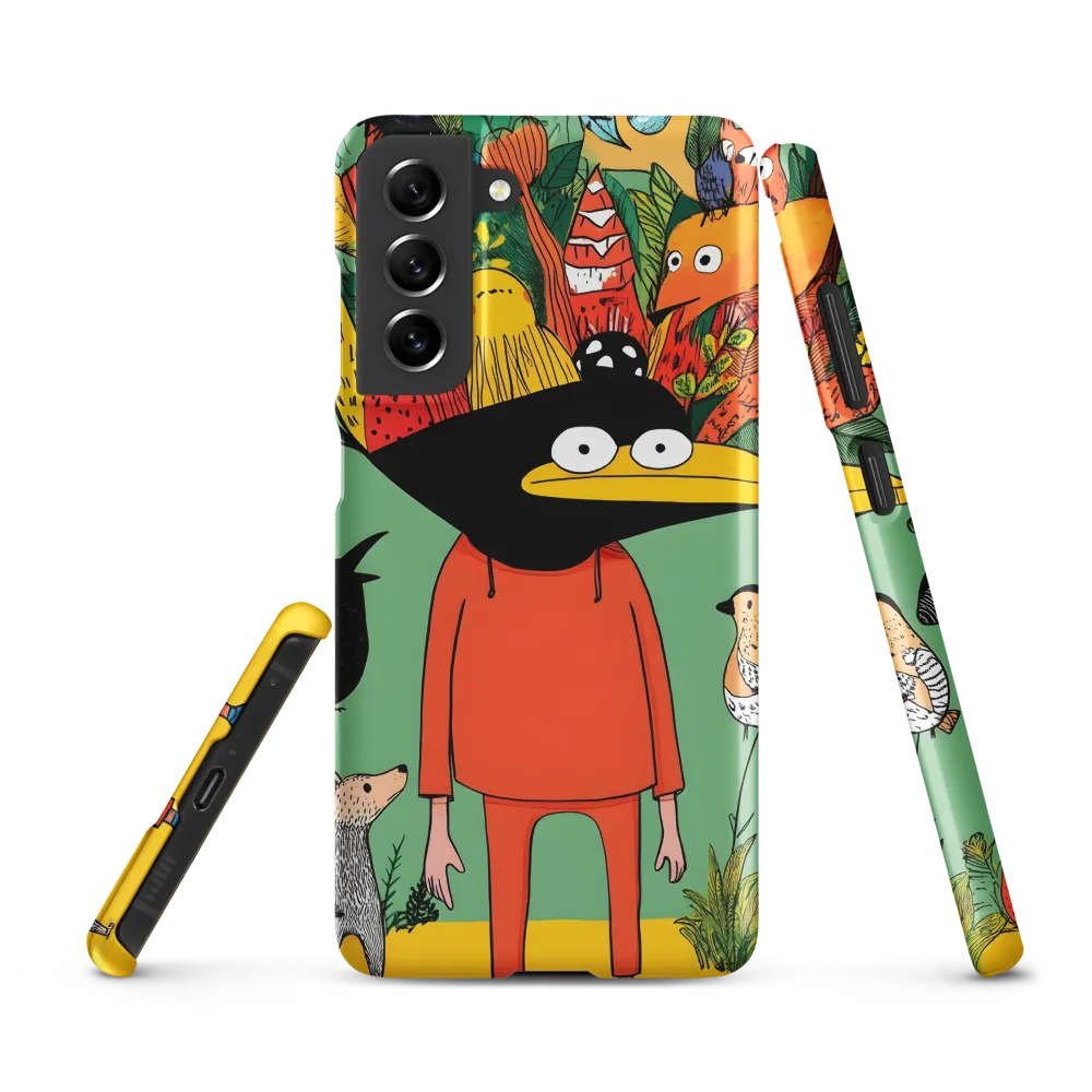 Whimsical Encounter in a Colorful Jungle