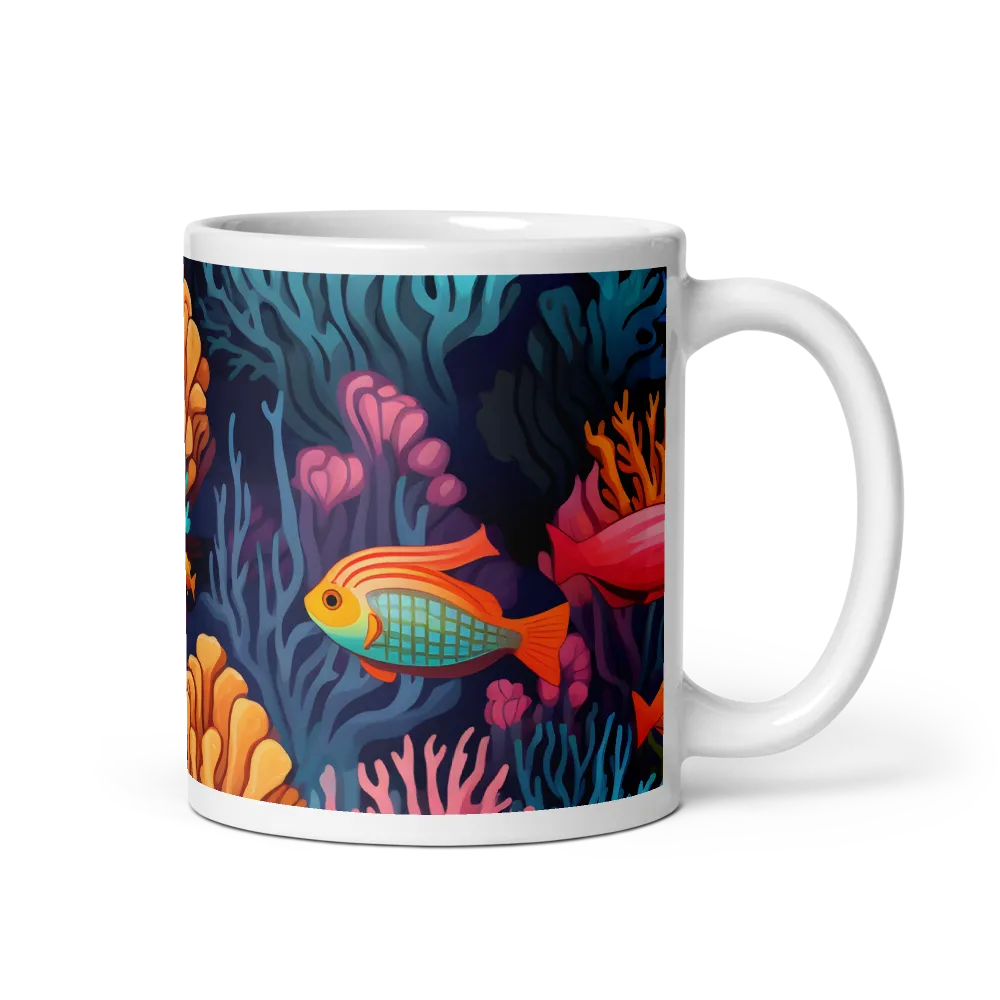 Underwater Harmony: A Coral Reef Wonderland | Mug with White inside | 11 oz