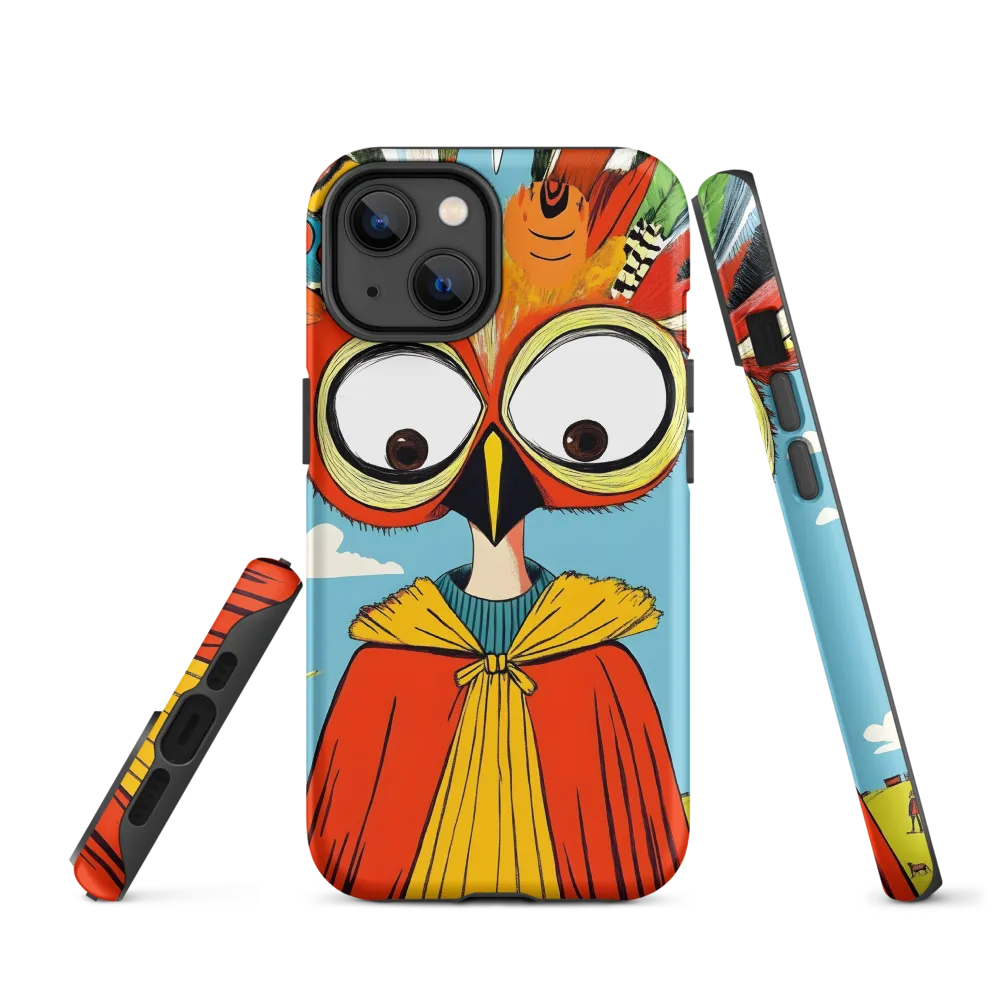 A Whimsical Encounter: The Owl-Human Fusion | Phone Case |  14 | Tough Case | Matte