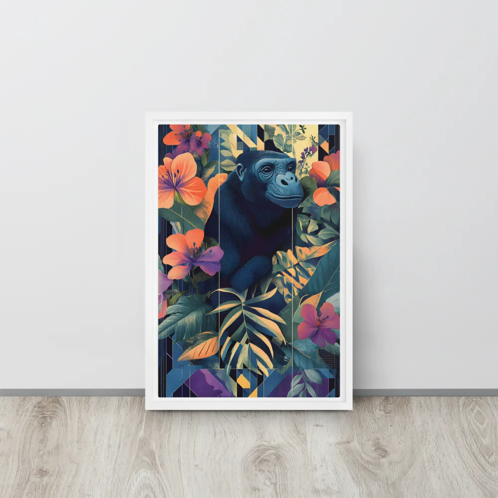 Harmony of Nature and Geometry | Canvas with White Frame | 12″×18″