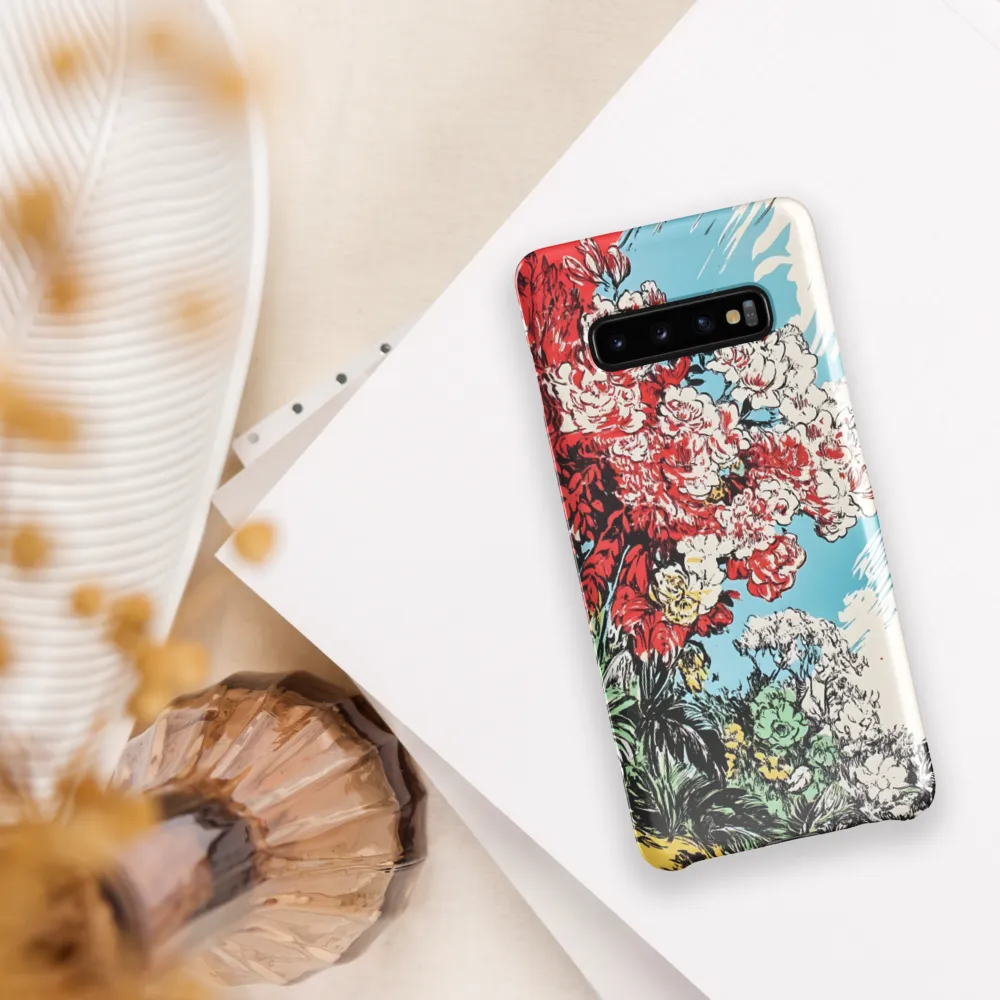 Floral Symphony in Bold Colors | Phone Case |  S10 Plus | Snap Case | Glossy