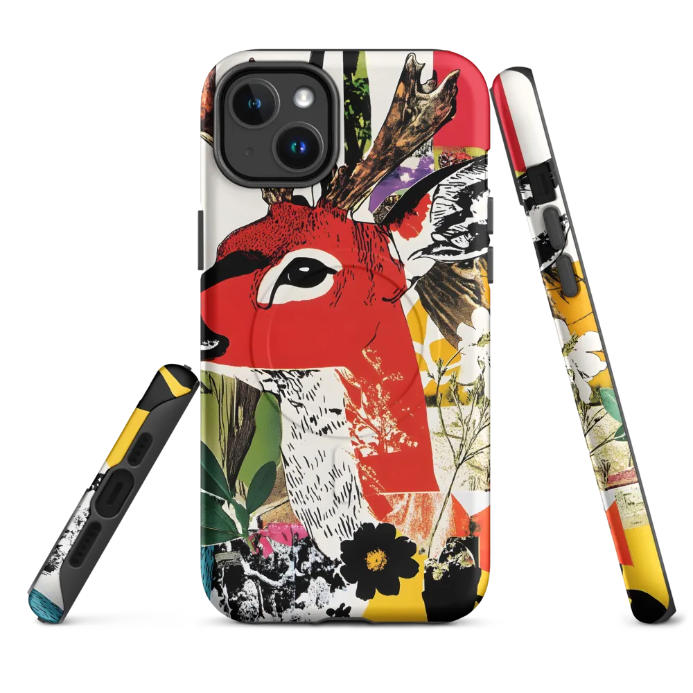 Vibrant Harmony: The Deer in Nature | Phone Case |  14 Plus | MagSafe® Tough Case | Matte