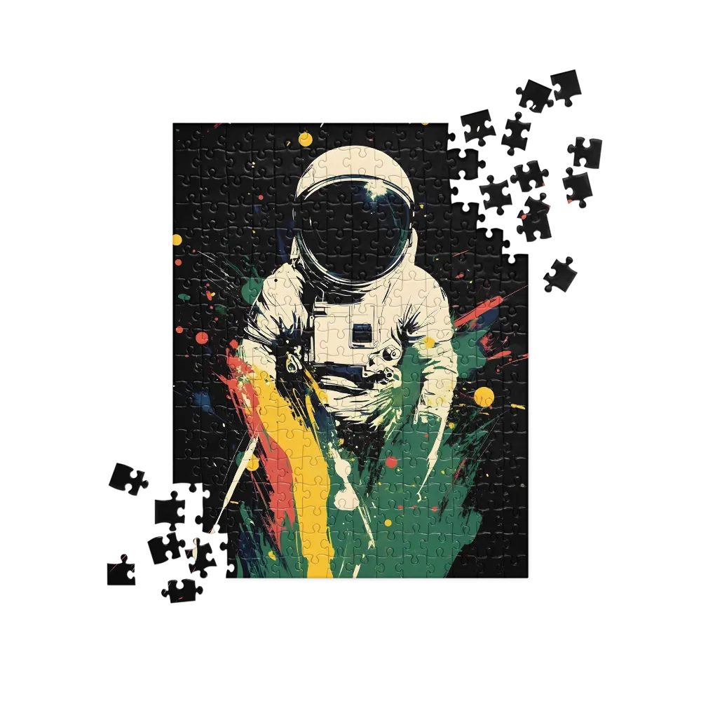 Cosmic Splash: The Astronaut's Journey | Jigsaw Puzzle | 252 pieces